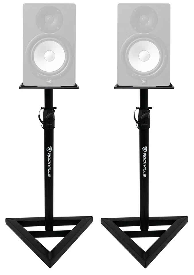 (2) Rockville Adjustable Studio Monitor Speaker Stands For Yamaha HS5 Monitors - Image 1 of 4