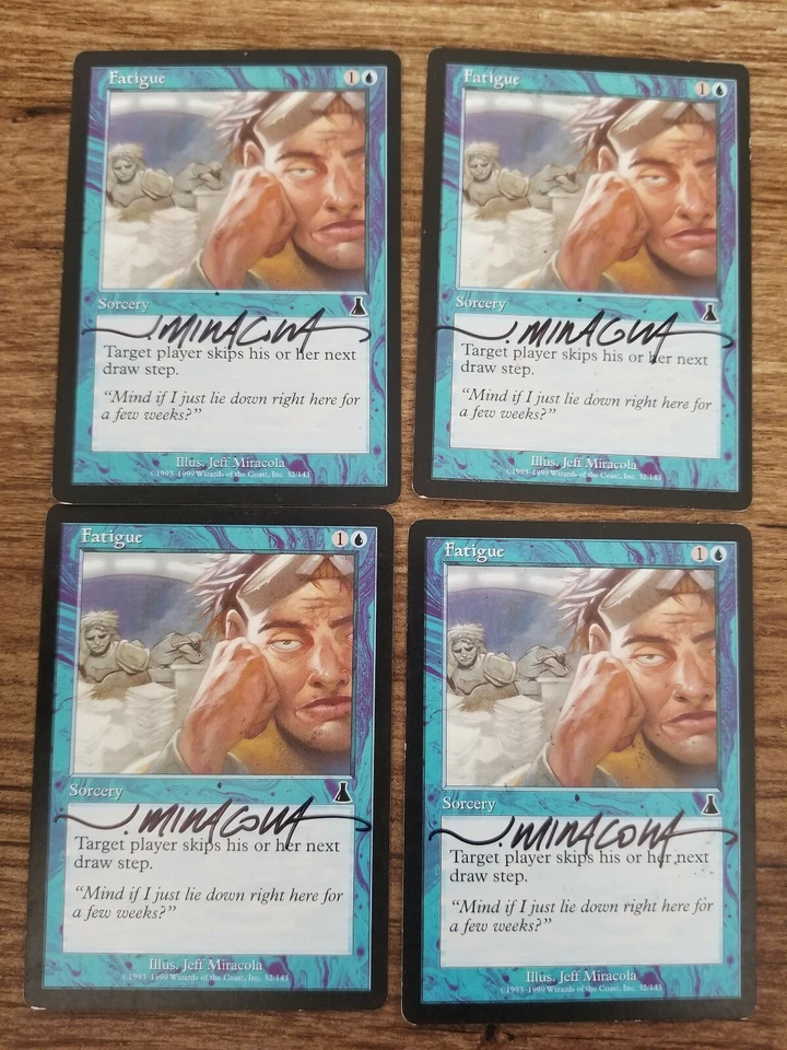 Fatigue X1 Urza's Destiny Ed Signed in Black by Jeff Miracola MTG - Image 1 of 1