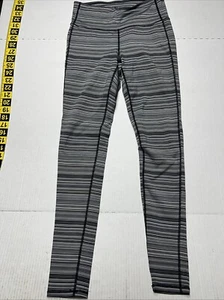 Athleta Chaturanga Leggings Women’s S Gray Black White Striped Yoga Gym Training - Bild 1 von 11