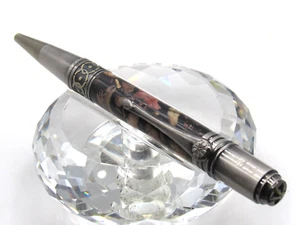RARE UNIQUE HIGH QUALITY HANDMADE LOKI AMBOYNA BURL WOOD TWIST BP PEN - Picture 1 of 4