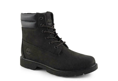 Timberland Linden Woods stivali impermeabili in pelle nero nabuk da donna taglia 6 5