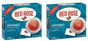 Red Rose Original Premium Blended Black Tea 100 ct (2 Stück) 6/2022 + KOSTENLOSER VERSAND - Bild 1 von 5