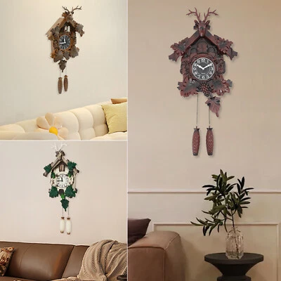 Retro deer head wall clock without dry battery,Retro Large Wall Clock - Image 1 of 4