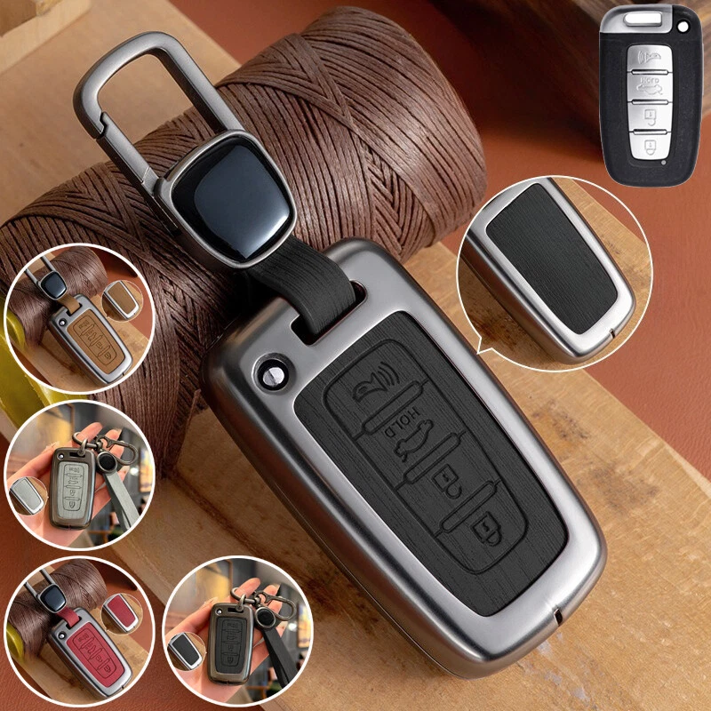 Zinc Alloy Leather Car Key Fob Case Cover Bag For Kia Sorento Sportage Borrego - Изображение 1 из 4