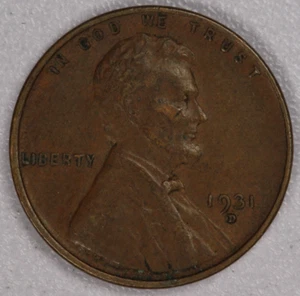 Centavo de trigo Lincoln 1931-D 1C - Imagen 1 de 2