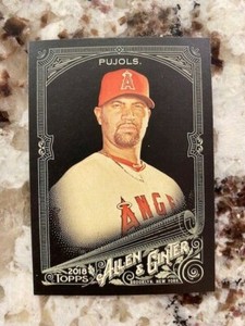 2018 TOPPS ALLEN GINTER X BASEBALL BASE CARD ANGELS ALBERT PUJOLS #187