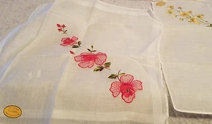 Vintage 100% Baumwolle Taschentücher Made in Switzerland.  - Bild 1 von 3