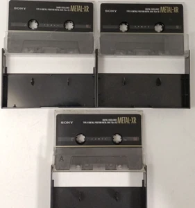 Lotto 3X SONY METAL-XR 50 80 100 1990 TIPO IV musicassette vergini cassette - Foto 1 di 1