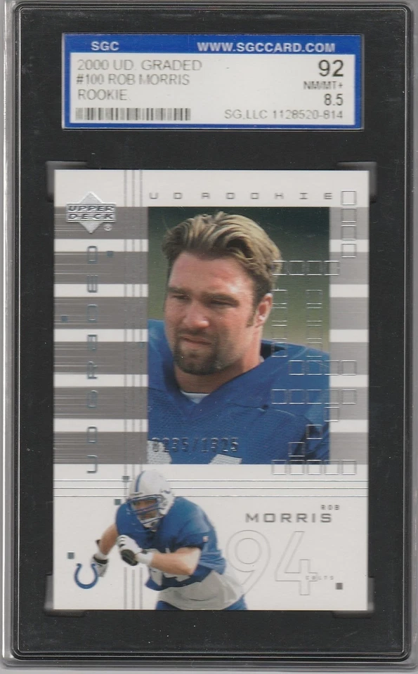 2000 UD Graded Rob Morris Rookie #100 SGC 8.5 NM/MT+ - Image 1 of 1