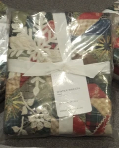 New Pottery Barn Winter Wreath Euro Sham - Lowest Buy-It-Now Price!  - Picture 1 of 3