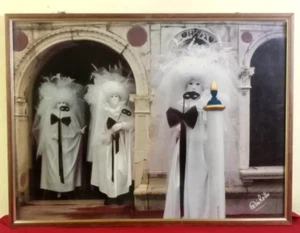 quadro stampa con cornice fotografica Carnevale di Venezia Maschere Roiter foto - Imagen 1 de 7