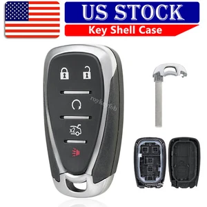 5-Button Key Fob Shell Case for Chevy Malibu 2016 2017 2018 2019 2020 2021 2022 - Picture 1 of 7