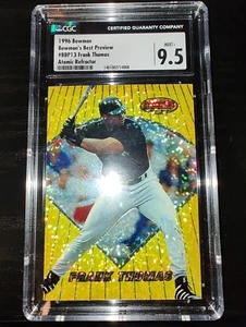 CGC 9.5 1996 Bowman's Best Preview Atomic Refractor Frank Thomas BBP#13 - Picture 1 of 2