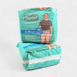 Ropa interior para incontinencia Depend Fresh Protection XL para hombre - 30 quilates (2 x 15) - Imagen 1 de 9