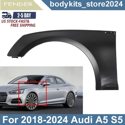 Front Driver Side Fender For 2018-2024 Audi A5 Quattro S5 Sportback Replacement - Imagem 1 de 4