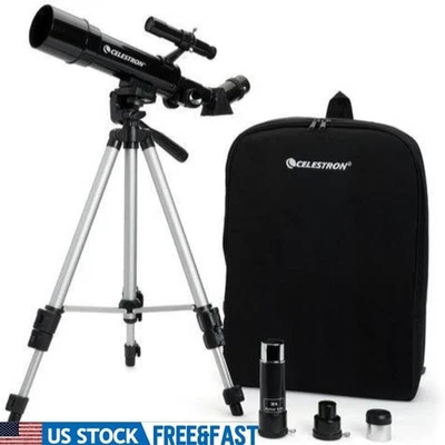 Travel Portable 50mm Refractor Telescope W/ Tripod & Backpack Ideal Beginners US - Image 1 of 4