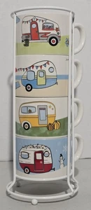 4 Seasons Of Camping Set Of 4, 14oz Coffee Cups By White River Home - Picture 1 of 8