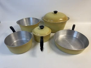 Club Aluminium Harvest gelb 7-teiliges Kochgeschirr-Set Bratpfanne Suppentopf Deckel NEU - Bild 1 von 13