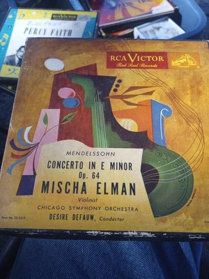 MISCHA ELMAN violin - MENDELSSOHN Cto - RCA 4 x 7-INCH BOX 1949 RED VINYL 45rpm - Image 1 of 4
