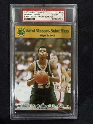 2003 Saint Vincent LeBron James Saint Mary High School #2A PSA GEM MT 10 w/cert - Image 1 of 4