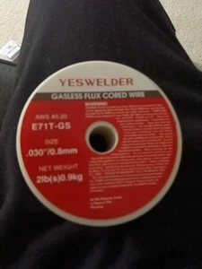 E71T-GS .030" 0.8mm-Núcleo de fundente sin gas Acero dulce MIG Alambre de soldadura-Carrete de 2 libras - Imagen 1 de 3
