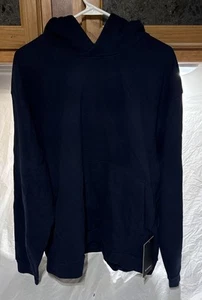 Felpa con cappuccio pullover uomo XXL Lululemon Steady State blu scuro 128€ nuova con etichette - Foto 1 di 3