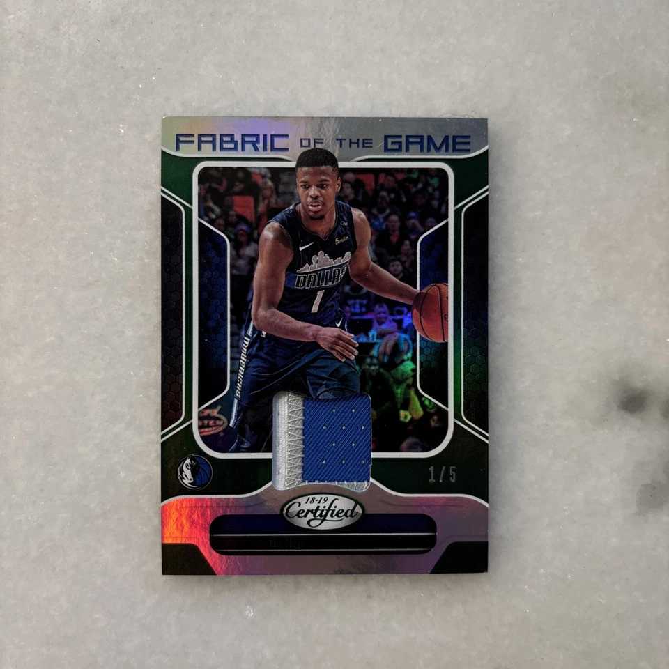 DENNIS SMITH Jr Green CERTIFIED BASKETBALL JERSEY RELIC CARD 1/5 Game Worn SSP - Image 1 of 4