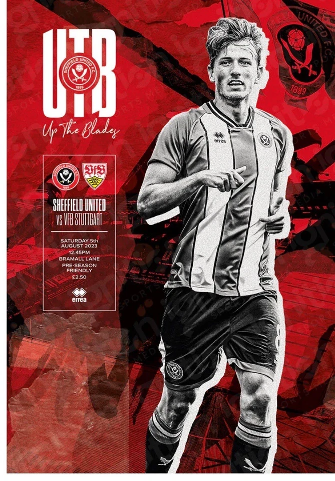 Sheffield United v VFB Stuttgart 5/8/23 2023-2024 Pre Season Friendly -Free Post - Image 1 of 1