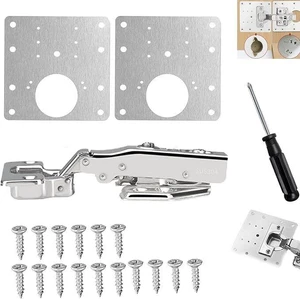 Meonsopoli Hinge Repair Kit, Hinge Repair Kit Plate for Cabinet - Picture 1 of 13