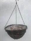 Dark Rattan / Wicker Hanging Basket - Brown 30cm diameter