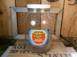 Tarro de vidrio vintage de un galón ~ aderezo para ensaladas artesanales de cocina - Imagen 1 de 7