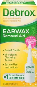 Debrox Ear Wax Removal Drops, Gentle Microfoam Ear Wax Remover, 0.5 Fl Oz Pack - Picture 1 of 6