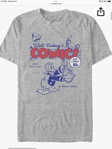 Walt Disney Big Classic Mickey Donald’s Comic Cover Men’s T-shirt - Picture 1 of 1