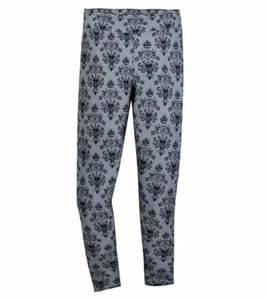 Disney Parks Haunted Mansion Wallpaper Grey Leggings Size XS New with Tags - Picture 1 of 1