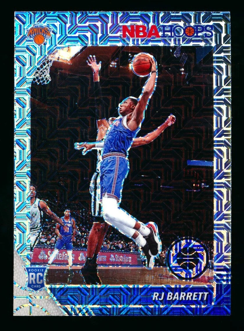 2019-20 HOOPS PREMIUM 1ST YEAR #201 RJ BARRETT RC SILVER MOJO PRIZM HOLO ROOKIE!