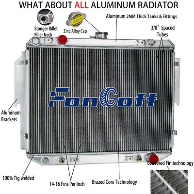 3 Row Radiator FOR 99-03 Dodge Ram 1500 2500 Van Truck/ 84-98 B150 B250 B1350. Foto 1 de 4