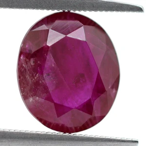 1.63 Ct 100% Natural Pinkish Red Ruby Precious Burma Mined Loose Oval Gemstone - Picture 1 of 11