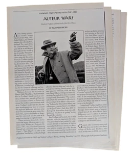 New Wave French Films 1950s/1960s Goddard Truffaut 2008 New Yorker Story 10pg - Picture 1 of 3