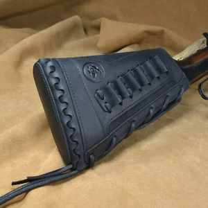 Leather Canvas Rifle Buttstock Hunting Shotgun Magazine Pouch for .22LR.308 12GA - Picture 1 of 85
