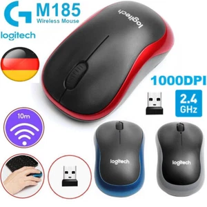 L-ogitech M185 Maus Wireless Schnurlos Mouse Kabellos Funk Mit USB Empfänger - Bild 1 von 25