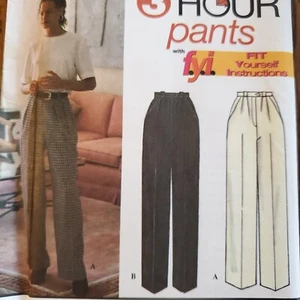 90s Simplicity Pattern 9090 High Waisted Pleated Trouser Hose 8 10 12 14 - Bild 1 von 3