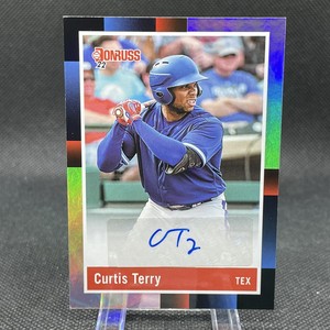 Curtis Terry 2022 Panini Donruss Baseball 1988 Retro Signatures Auto Rangers