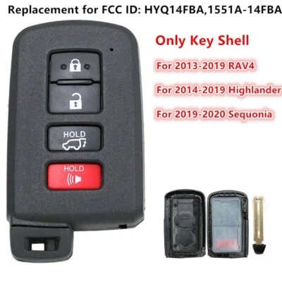 for Toyota Remote Key Shell Case Fob 2013-2019 Highlander RAV4 2019 20 Sequonia Foto 1 de 4