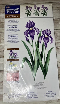 Vintage Plaid Stencil Decor Elements for Mural Stencil Iris Pattern #26872 - Image 1 of 4