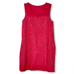 Marc Jacobs Silk Dress Womens S Lace Sleeveless Pink Sheer Neckline Lined Pocket - Picture 1 of 12