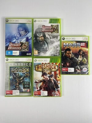 Xbox 360 Games X5 -DynastyWarriors6&7, Bioshock, Bioshock Infinite, Mass Effect2 - Image 1 of 4