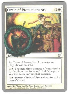 Magic_the_gathering Unhinged Circle of Protection: Art #6 2004,MTG,LP Common - Image 1 of 2