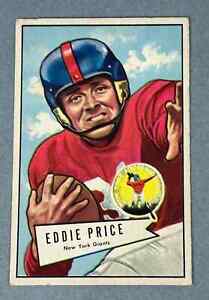 1952 Bowman Large #123 EDDIE PRICE EX-MT New York Giants Football Card