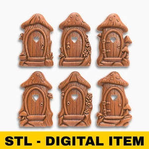 Fairy Door Set With Heart Window STL Files For CNC Router 3D Printer Laser - Picture 1 of 7