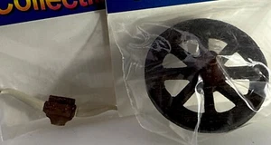 Lot Of 2: Western Decor Miniature For Doll House : Wagon Wheel & Steer Horns 2” - Picture 1 of 10